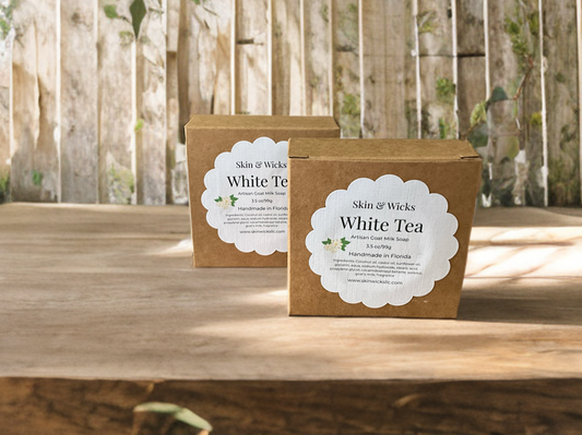 Luxury White Tea Handmade Soap infused with goat milk 