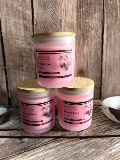 Damask Plum & Velvet Luxury Soy Candle | Rich Fruit Scent
