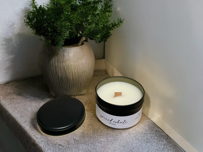 Sacred Exhale Luxury Soy Candle | Eucalyptus Sage Spa Candle | Skin & Wicks
