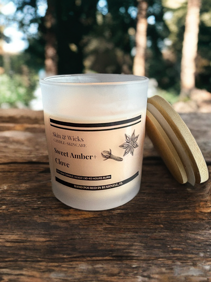 Sweet Amber & Clove Luxury Soy Candle | Warm Spice