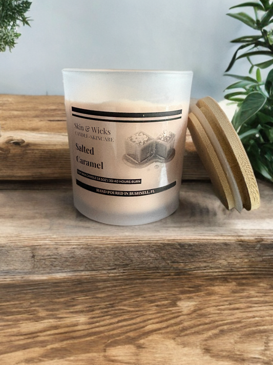 Salted Caramel Soy Candle | Skin & Wicks Luxury Home Fragrance