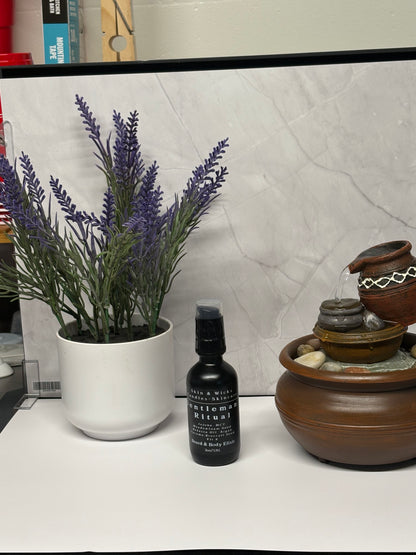 Gentleman’s Ritual Gift Set | Luxury Candle, Beard & Skin Elixir & Cologne Butter | Skin & Wicks