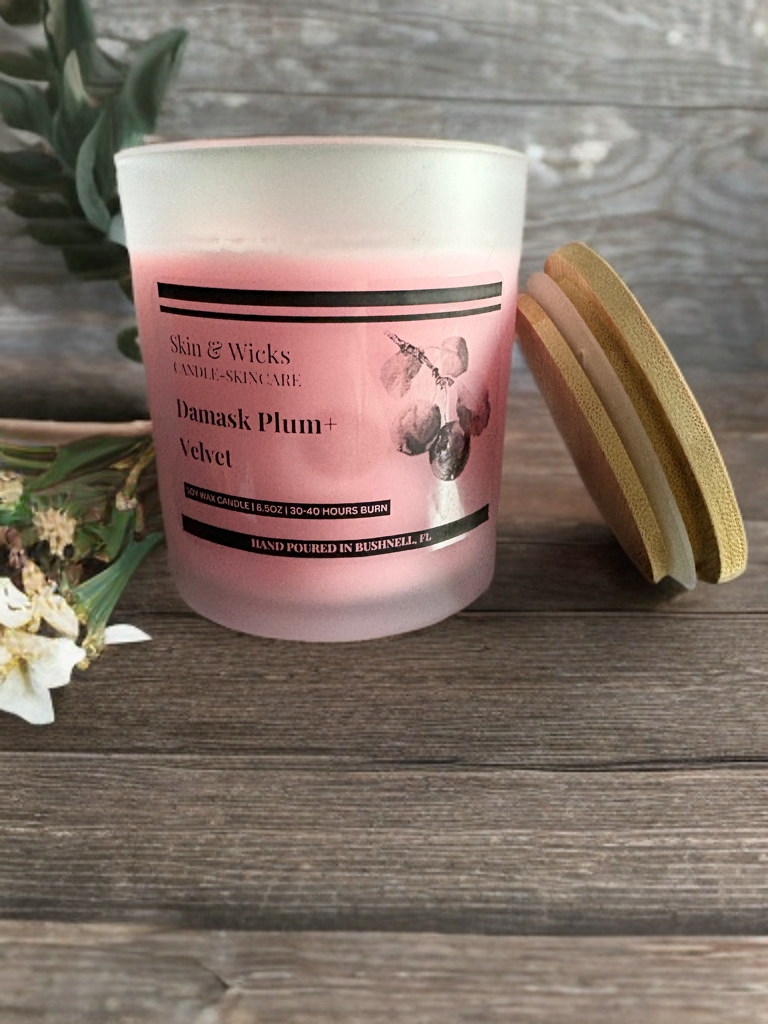 Damask Plum & Velvet Luxury Soy Candle | Rich Fruit Scent