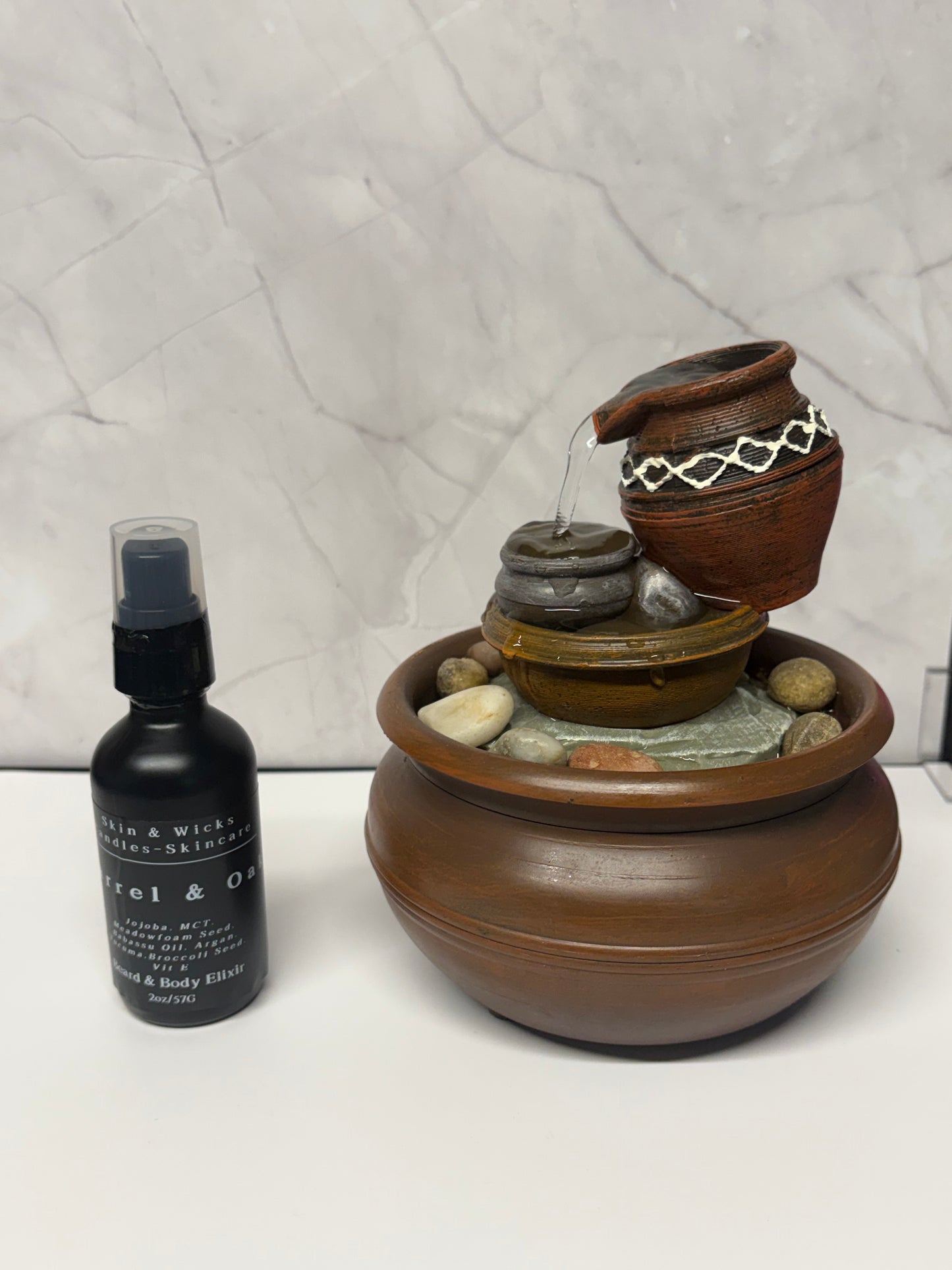 Barrel & Oak Gift Set | Luxury Candle, Beard & Skin Elixir & Cologne Butter | Skin & Wicks