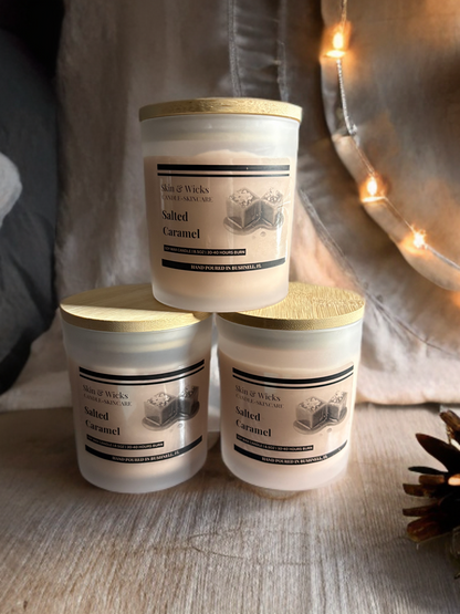 Salted Caramel Soy Candle | Skin & Wicks Luxury Home Fragrance