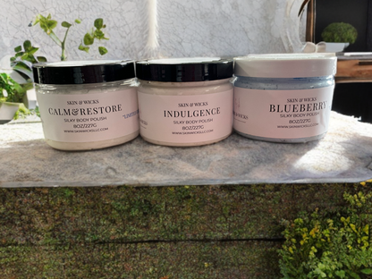 Luxury Body Polish | Exfoliating Body Scrubs | Skin & Wicks