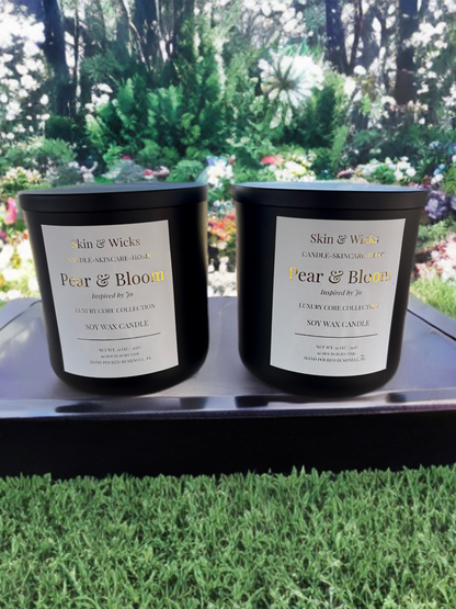 Pear and Bloom Luxury Candle | Fresh Pear Floral Scent